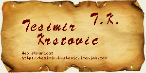 Tešimir Krstović vizit kartica